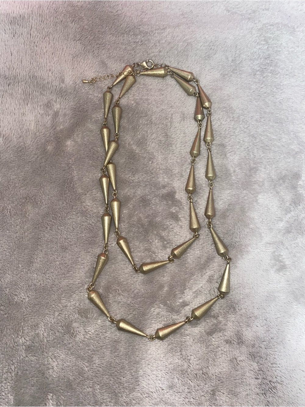 Gold-Tone Cone Bead Necklace- Jewelry